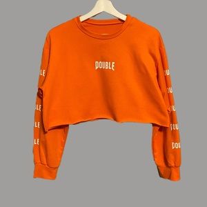 Shein Cute Swaggy Neon Orange Crop Top